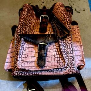 New never used Freebird Backpack leather purse, gorgeous pink